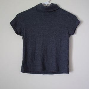 Brandy Melville Grey Mock-Neck/ Turtle Neck Top